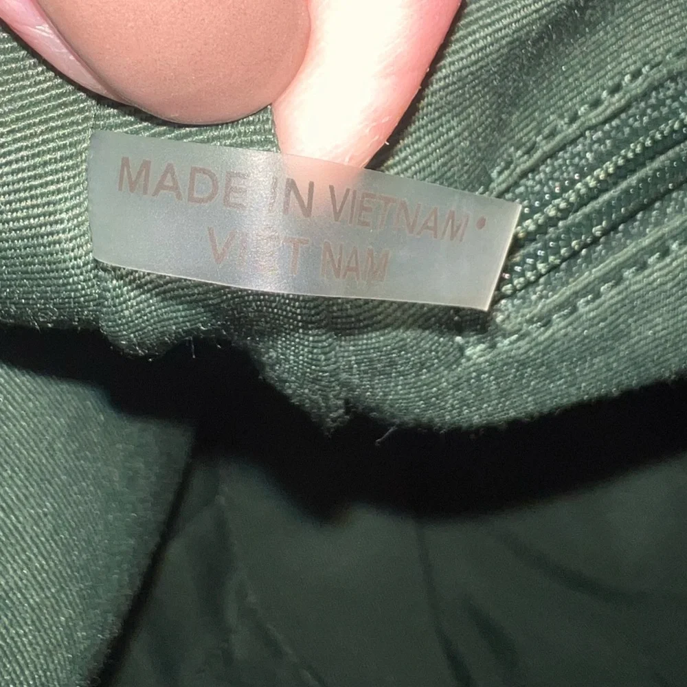 Vintage Coach Y2K Signature Canvas Tote Monogram Dark Green Leather Medium
